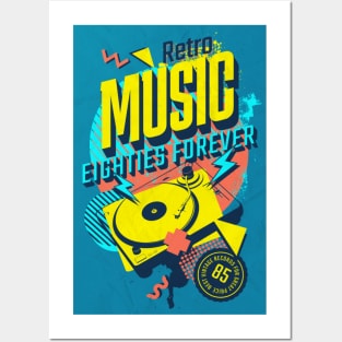 Retro music pop rock eighties 80s Posters and Art